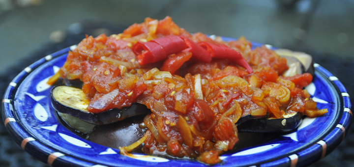 Smoor van Aubergines met Tomaat