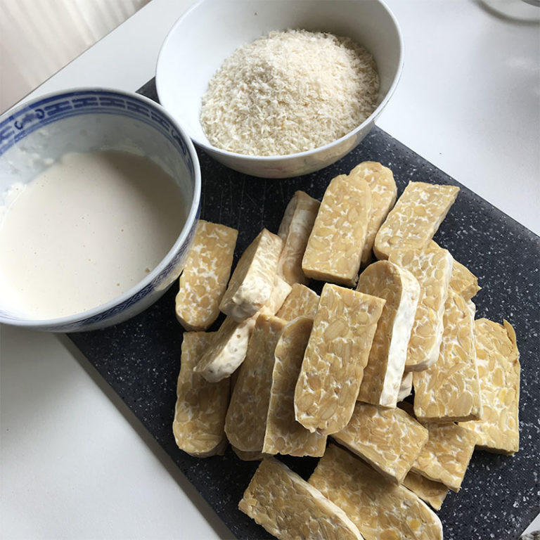 Tempeh in Tempura with Panko