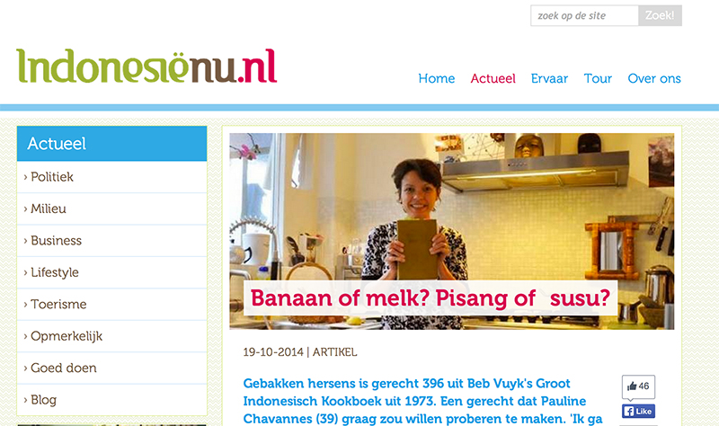 Artikel over Pisang Susu op Indonesienu.nl