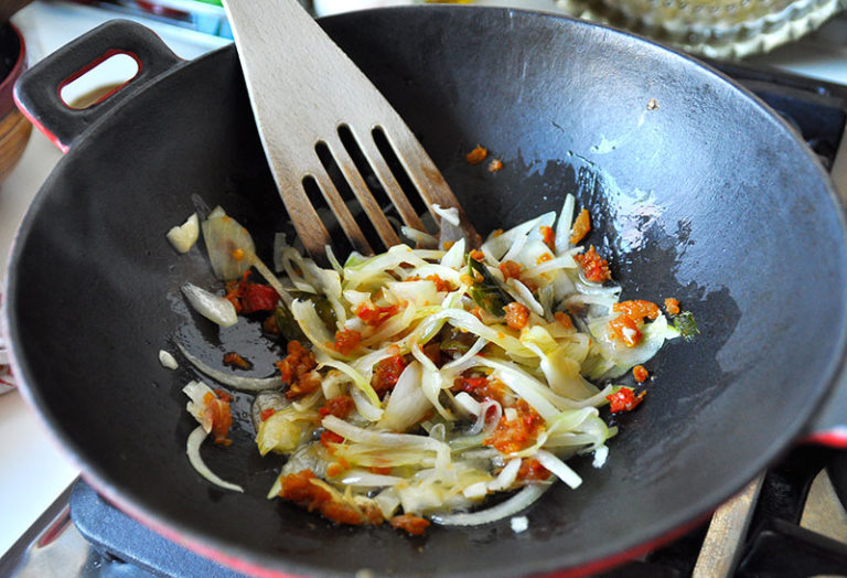Sambal Goreng Quail Eggs with Sambal Bubuk Kering