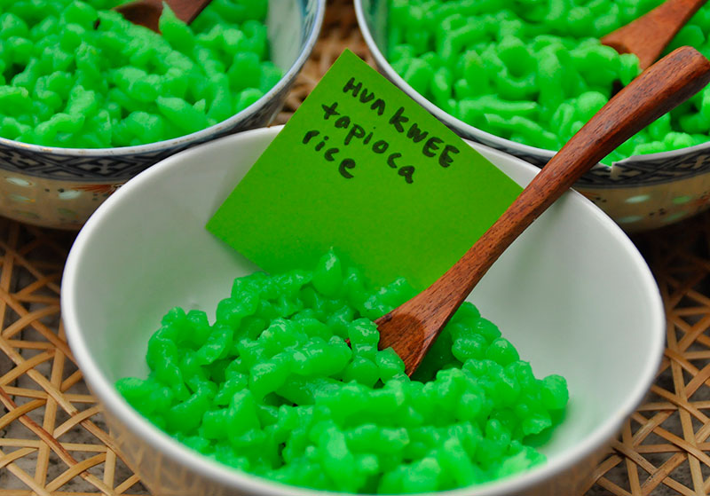 Cendol made from hun kwee, tapioco and rice flour